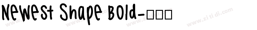 Newest Shape Bold字体转换